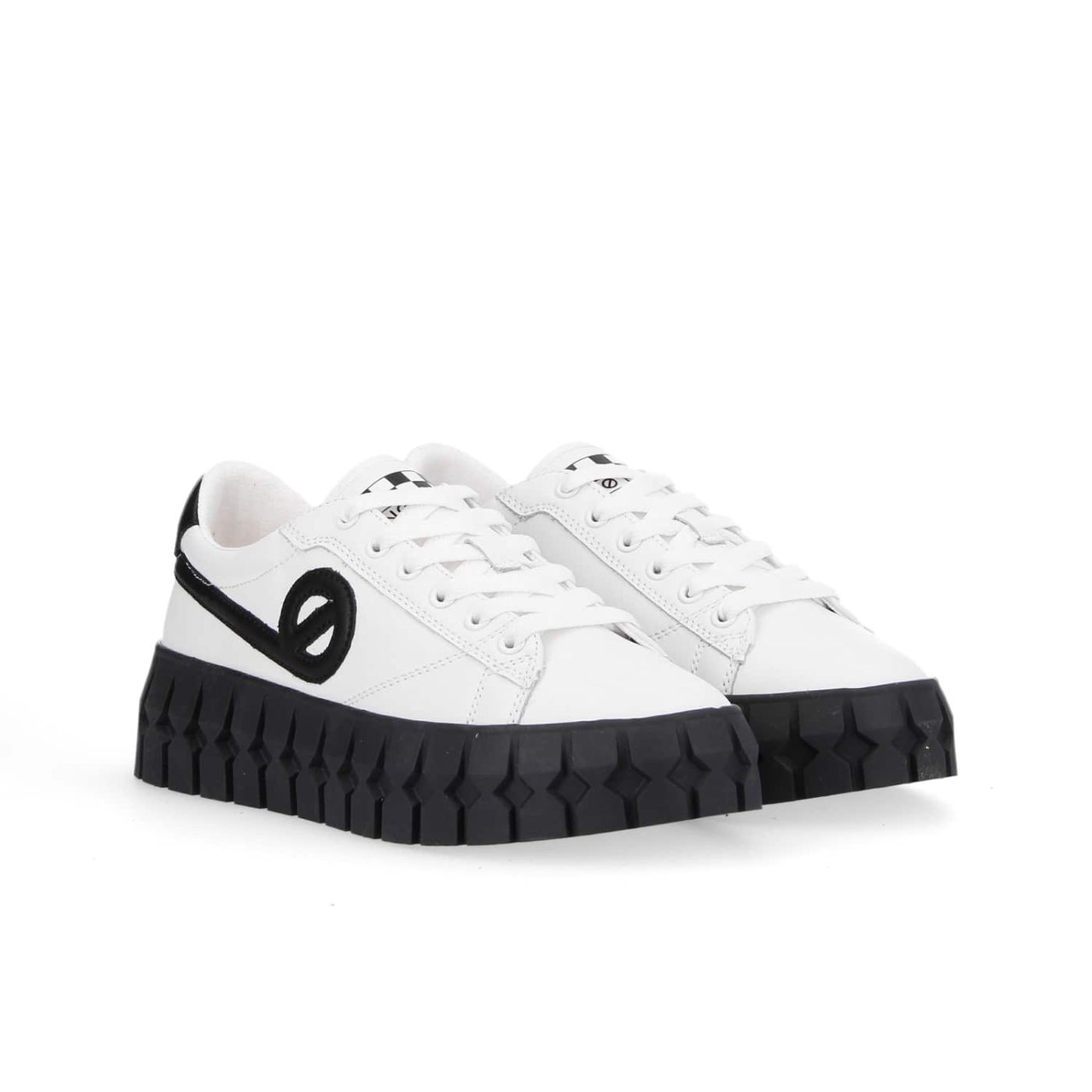 PLAY SNEAKER  -  NAPPA RECYCLED  - BIANCO/NERO